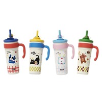 Venta al por mayor: Taza térmica de acero inoxidable Big Mac, bonita, de gran capacidad, con pajita, para café helado, portátil, para estudiantes, 6-12 horas