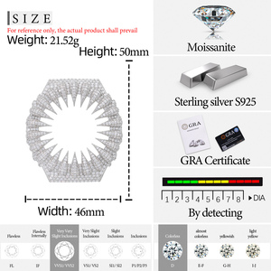 Buss Down GA2100 Lunette de montre en métal faite à la main, en argent sterling 925, sertie de diamants Moissanite VVS, avec griffes de fixation pour boîtier de montre antichoc - Product Image 6