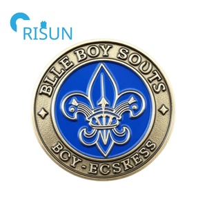 Monedas de Desafío Personalizadas de Metal 3D de los Exploradores Scouts, Moneda de Desafío Personalizada de Esmalte del Club Mundial de Scouts - Product Image 4