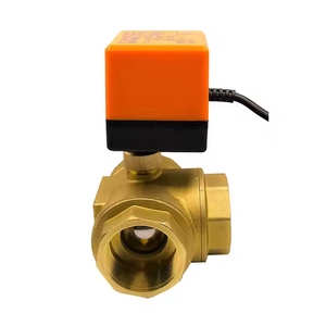 11/4 "Ba Cách L loại cơ giới bóng van 220V 12V 24V 3-wire 2 điều khiển Brass van bi điện - Product Image 2