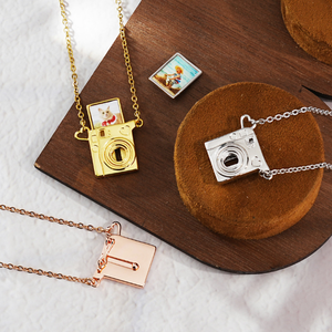 Collar con Colgante de Cobre con Foto Personalizada Única de Qiuhan, Joyería Conmemorativa Personalizada para Parejas - Product Image 2