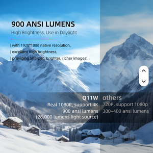 Projecteur Touyinger Q11W Ultra Full HD 4K, entièrement intégré, vidéo WiFi, Android, son haute fidélité, home cinéma, projecteur - Product Image 2