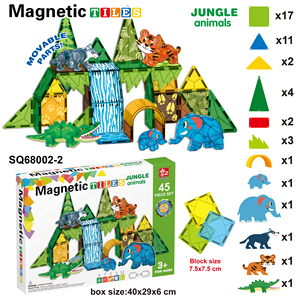 Nouveaux kits éducatifs de puzzles, animaux mobiles, jouets de construction, tuiles magnétiques 3D, tuiles magnétiques en diamant pour les tout-petits - Product Image 5