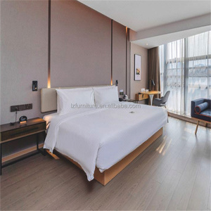 Wholesale Price 3 Star Hotel Bedroom Furniture <b>Set</b> Complete Room Package with Wooden Bed Frame Sofa Wardrobe Desk & <b>Side</b> <b>Table</b> - Product Image 1