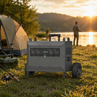 E-Nice Solar Portable Power Station Penyimpanan Energi Darurat Baterai LiFePO4 MPPT 3072Wh untuk Keluarga Mobil Pemantik Rokok