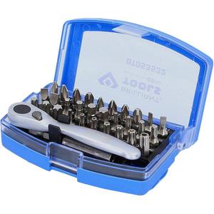 BRILLIANT <b>TOOLS</b> - BT053532 Bit set with bit reversing <b>ratchet</b> (32 pcs.) - EAN 4042146870761 INSERTS FOR SCREWING - Product Image 1