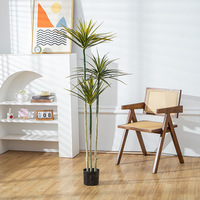 Árbol Artificial Realista Grande para Jardín, Planta Verde Simulada, Planta Artificial de Plátano para Interiores con Maceta
