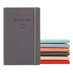 2024 2025 logotipo personalizado A5 B6 PU cuero Tapa dura diario cuaderno contraseña libro para hacer lista - Product Image 2
