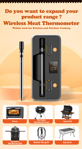 เครื่องวัดอุณหภูมิเนื้อดิจิตอลไร้สาย <span class=keywords><strong>Bluetooth</strong></span> 5.2 สําหรับอาหารบาร์บีคิวในครัวพร้อมโพรบสแตนเลส - Product Image 4