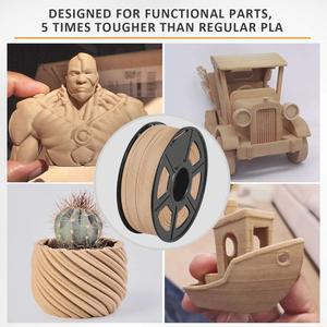Usine de haute qualité 1.75mm 1 KG bobine bois Filament imprimante 3D PLA matériaux de couleur en bois - Product Image 4