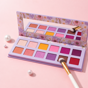 Paleta de Sombras de Ojos Profesional Luminosa, Metálica, Mate y Brillante, 10 Tonos, Diseño de <span class=keywords><strong>Libro</strong></span> de Papel Morado, para Maquillaje de Escenario - Product Image 2