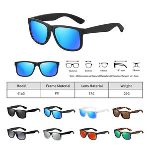 نظارات شمسية رجالية مستقطبة مربعة رياضية خارجية لركوب الدراجات بشعار مخصص، جملة مصنعية رائجة لعام <span class=keywords><strong>2026</strong></span> - Product Image 3