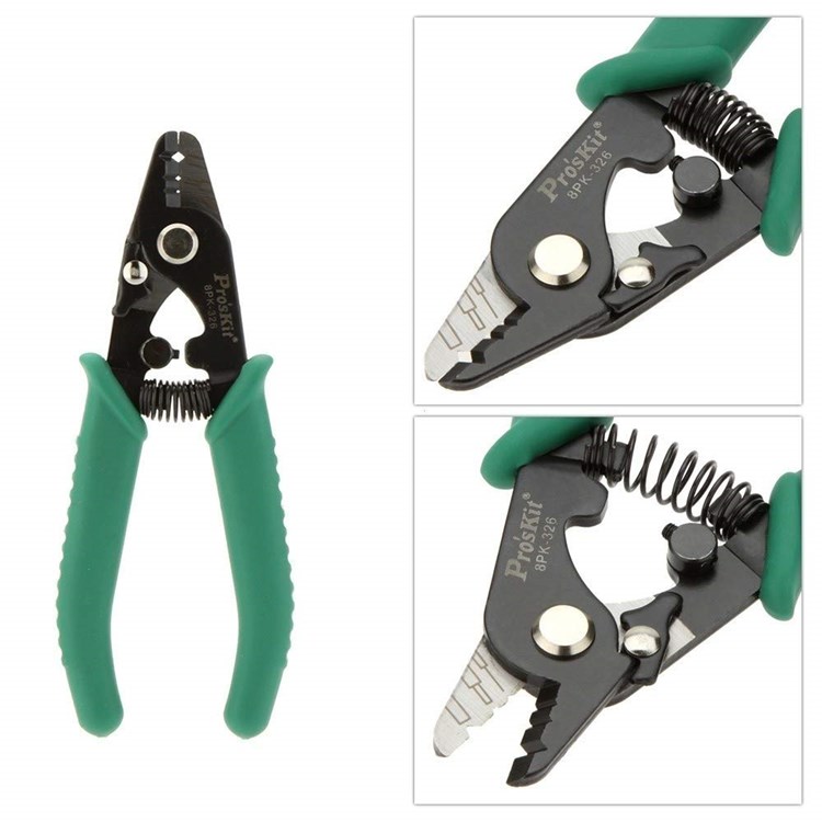Pro'sKit® 光ファイバストリッパー 8PK-326  5個 Pro'sKit® Fiber Optic Stripper 8PK-326 - FS.com