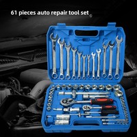 Coffret d'outils de réparation automobile GOF de 61/82/94/108 pièces, clé à cliquet en acier au carbone bleu, outils à main et à énergie manuelle