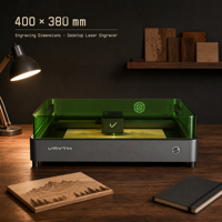 Graveur laser à diode de bureau 20W, 400x380mm, spot de 0,15mm, précision de 0,01mm, pour bijoux, bois, acrylique, fabrication de cadeaux
