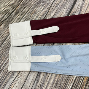 Fabbrica di alta qualità da donna a cavallo con mezza cerniera a manica lunga con bottone <span class=keywords><strong>per</strong></span> esposizione equestre camicie top - Product Image 3