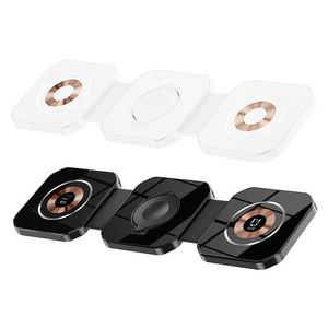 Base de Carga Inalámbrica 3 en 1 Plegable y Portátil, Ecológica, de Spandex, Cargador Rápido QI para Múltiples Dispositivos, Teléfono, Reloj Inteligente - Product Image 1