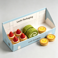 Boîte d'emballage personnalisée pour desserts avec logo, pour pâtisseries, gâteaux, petits gâteaux, beignets, et snacks, faible MOQ