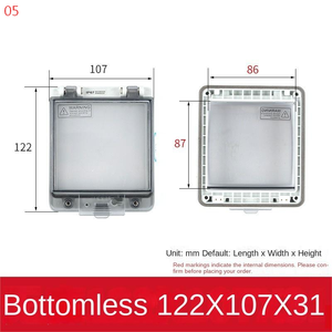 05 Air switch button transparent <b>cover</b>, IP67 transparent ABS PC protective <b>window</b> <b>cover</b>, suitable for distribution box, 2-18 Way - Product Image 1