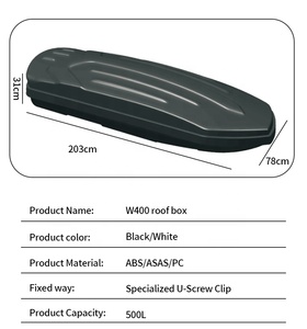 Box da Tetto Personalizzato OEM per Auto, Nero o Bianco, Portapacchi da 500L per SUV e Veicoli Fuoristrada - Product Image 3