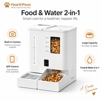 Distributeur de nourriture intelligent pour animaux de compagnie avec caméra HD 2K, vision nocturne, audio bidirectionnel, détection de mouvement et bol visible