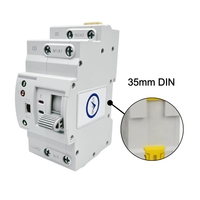 Mini-interrupteur de transfert automatique (ATS) pour système d'onduleur solaire 2P 63A 35mm Rail DIN Monophasé Double Alimentation Transfert Rapide