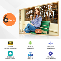 Pantalla LCD Ultra Delgada para Señalización Digital, Animación Publicitaria para Tiendas Minoristas, Habilitada para SDK, Gestión de Contenido Gratuita por 1 Año