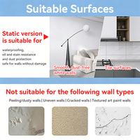 Film Adhésif Transparent Moderne pour Protection Murale, Rouleau Amovible, Imperméable, Anti-Taches, Tailles Personnalisables – Meilleures Ventes