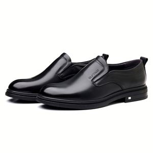Chaussures habillées de printemps pour hommes en cuir véritable, style britannique, décontractées, respirantes, de haute qualité, type Derby, à enfiler - Product Image 2