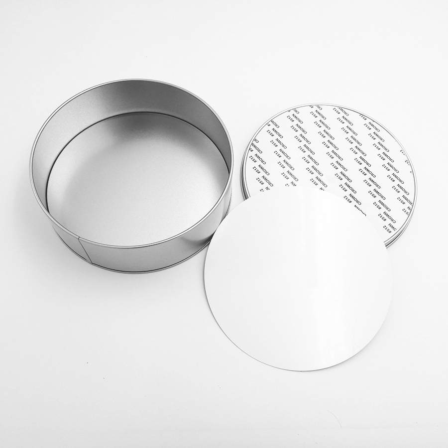 Round tin box thin sublimation box personalized metal sublimation packaging box