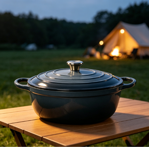 Pentola Olandese Classica in Ghisa Smaltata da 4,32L, Durevole, con Doppio Manico, Antiaderente, Coperchio Isolato, Adatta per Forno, Gas e Induzione - Product Image 3