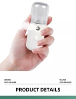Recargable mini cara nano spray humidificador de aire instrumento eléctrico mini nano pulverizador niebla fría nano spray portátil