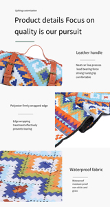 Manta de Picnic Plegable Grande Personalizada para Exteriores, Estilo Étnico, para Camping, Playa, Viajes y Picnic - Product Image 4