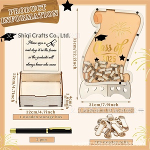 สมุดลงนามรับปริญญา รุ่นปี 2026 กรอบ<span class=keywords><strong>ไม้</strong></span>พร้อมกล่องเก็บของ ของที่ระลึกงานปาร์ตี้ ของขวัญสำหรับนักเรียน ของตกแต่งบ้าน แบบกำหนดเองได้ - Product Image 2