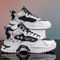Baskets montantes de luxe pour hommes, style INS, tendance, pour étudiants, course et sport décontracté