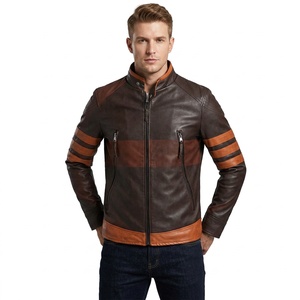Nuevo Producto Liu Ming Otoño 2025 Chaqueta de PU para Hombre, Estilo Motero, Cuello Alto, Corte Ajustado, Tallas Grandes, con Cremallera y Teñido con Hilo, Prenda Exterior Casual - Product Image 3