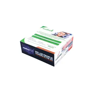 小型白色折叠纸板纸定制包装盒，用于医药保健包装