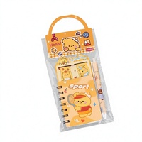 Ensemble de papeterie mignon en forme d'ours, ensemble de stylos et de cahiers de dessin animé, ensemble cadeau pour l'école et les études