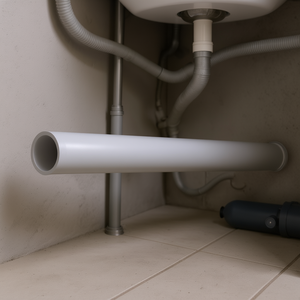 Tuyau de drainage en plastique de 32 mm de diamètre, 1 m de longueur, sans rosette, pour système d'évacuation des eaux usées - Product Image 2