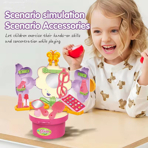 Ensemble de jeu éducatif <span class=keywords><strong>4</strong></span>-en-1 pour enfants : maisonnette, outils, pot de fleurs, fonctions sonores et lumineuses, en plastique, pour jeu de rôle préscolaire - Product Image 3