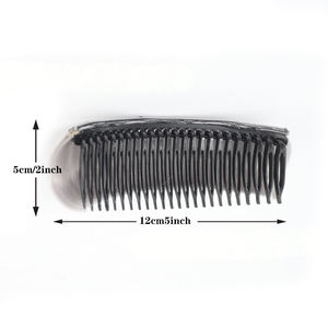 Fujia Coussin de volume capillaire invisible en fibres synthétiques, avec peigne intégré, pour <span class=keywords><strong>chignon</strong></span> et volume frontal, pour femmes, moderne, volume crânien de 5 pouces - Product Image 6