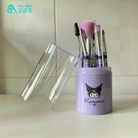 Marchés chinois outils de maquillage en ligne filles coffret cadeau 12 pièces personnages d'anime de dessin animé Kuromi maquillage pinceaux ensemble avec boîte