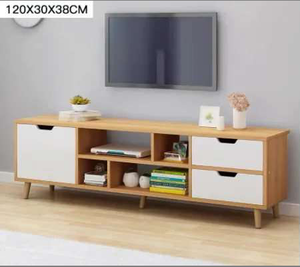 Mobile TV Moderno per <span class=keywords><strong>Soggiorno</strong></span>, Mobiletto TV in Legno Stile Rustico, <span class=keywords><strong>Dimensioni</strong></span> Regolabili - Product Image 2