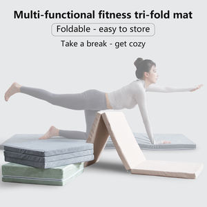 OEM grosir matras Yoga lipat tiga portabel, matras lantai lipat tiga gel busa memori dapat dilipat kain lipat matras camping - Product Image 4