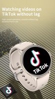 Montre connectée pour femme AMOLED 4G LTE avec carte SIM, Android OS, NFC, supercharge, H80, GPS, caméra, appel vidéo, bracelet en gel de silice
