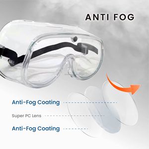 ISO 16321, CE PVC Temple Material UV385 anti fog safety goggles - Product Image 2
