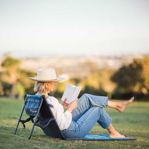 ตั้งแคมป์กลางแจ้งแบบพกพา 100% โพลีเอสเตอร์ Chaise <span class=keywords><strong>Sea</strong></span> Beach เตียงเก้าอี้อาบแดดที่กําหนดเองพับเสื่อชายหาดเก้าอี้ปรับพนักพิง - Product Image 5