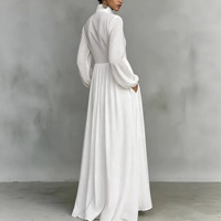 Robe longue décontractée sans col taille haute pour femme, style été