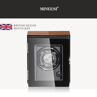 Remontoir de montre automatique MINEESI personnalisé, entièrement automatique, avec protection, écologique, porte en verre haute transparence, intérieur en cuir PU