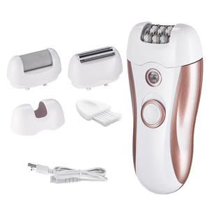 3-in-1 Rotating <b>Disc</b> Epilator for Women-Hair Removal Trimmer Painless IPX6 Waterproof Rechargeable USB-Powered for - Product Image 2
